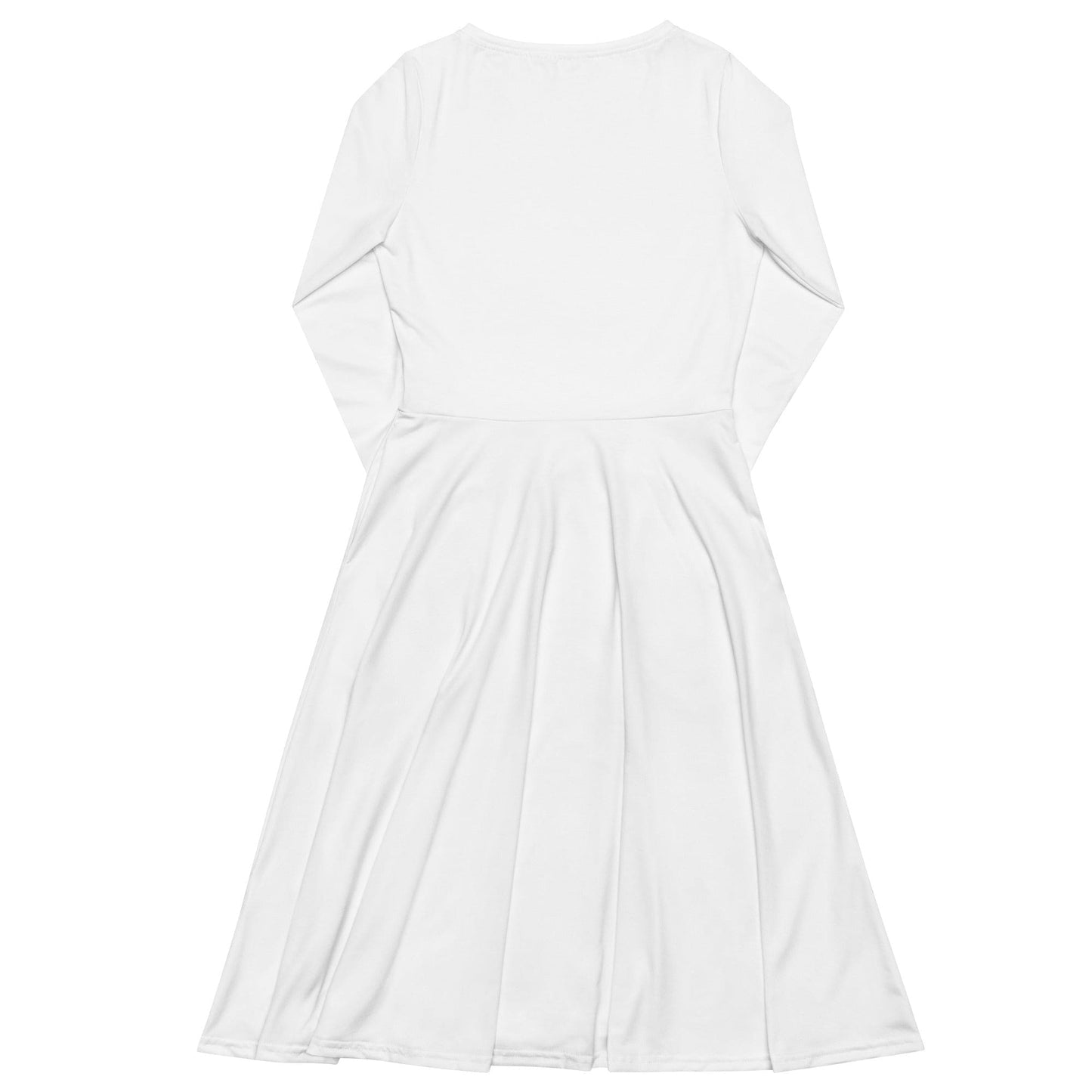 esess Long Sleeve Midi Dress White