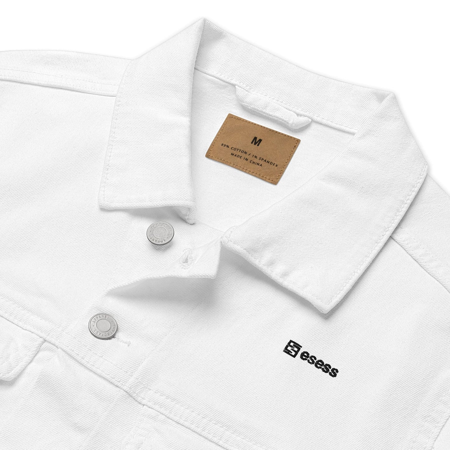 esess Unisex Denim Jacket White