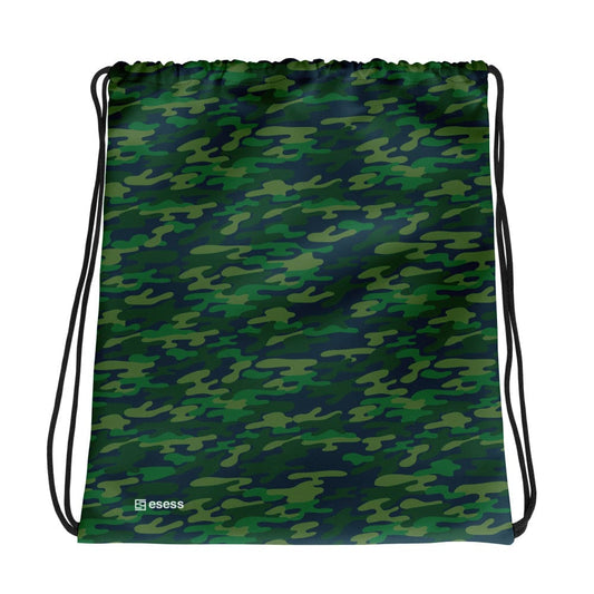 esess Drawstring Bag Green Camo