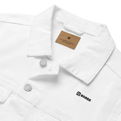 esess Unisex Denim Jacket White